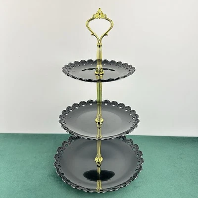 3-Tier Cupcake Stand Round Serving Display Dessert Plate Rack Wedding Party 14" - Image 1 of 4