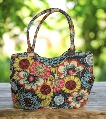 Vera Bradley Glenna Cartera Bolso de Mano de Hombro Flor Ducha Retirado Floral Foto 1 de 4