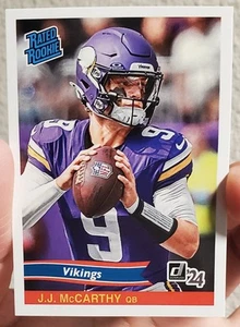 JJ J.J. MCCARTHY 2024 Panini Instant RC NFL RATED ROOKIE RETRO MINNESOTA VIKINGS - Picture 1 of 2