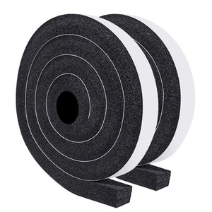 Window AC Foam Seal Tape 1"x1" Open Cell Weather Stripping 13ft (2x6.5ft) - Picture 1 of 7