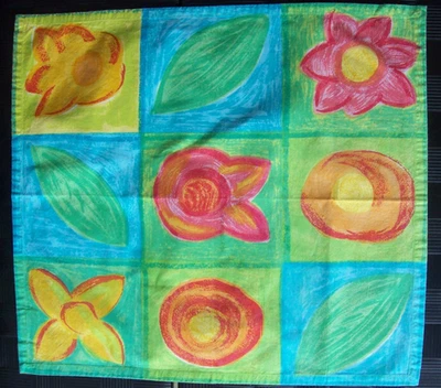 Crate & Barrel Tropicana Dinner Napkins (2)~20x20 In~100% Cotton - Image 1 of 3