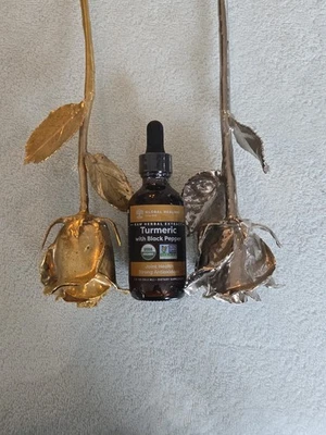 Global Healing Cúrcuma y Pimienta Negra No OGM - Orgánica - 2 fl oz Foto 1 de 4