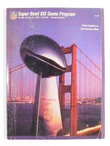 1985 Super Bowl XlX 14 Program San Francisco 49ers vs. Miami Dolphins 1-20-85 - Imagen 1 de 2