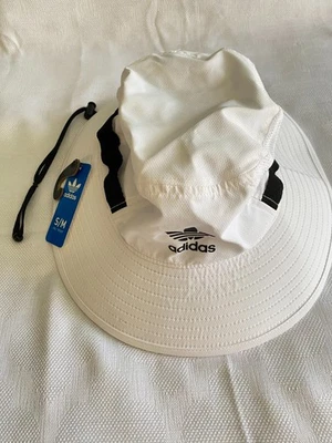 NWT Adidas U Originals Webbing Boonie Bucket Hat White/Black Size S/M - Image 1 of 4