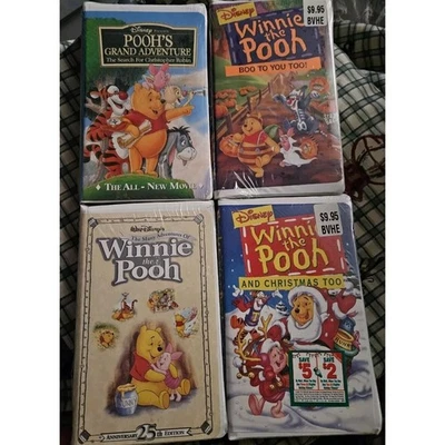4 Vtg Winnie The Pooh Vhs Lot Pooh's Grand Adventure Many Adventures ++++ L1 Foto 1 de 4