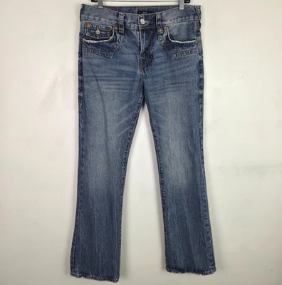TRUE RELIGION Billy Bootcut Jeans Men Size 31x33 Denim Blue Flap Pockets Relaxed - Image 1 of 4