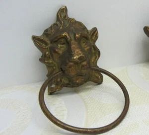 Messing  Türklopfer- Löwenkopf - Löwe Dekoration  - Bild 1 von 4