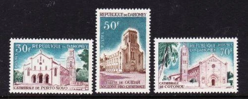 Album Treasures Dahomey Scott # 212-214  Buildings Set Mint NH - Image 1 of 1