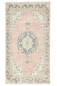 Vintage traditional large Turkish rug-Boho Oushak medallion carpet-6.6x10.8 ft - Picture 1 of 12