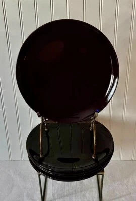 Juego de (6) platos de cena redondos de gres ciruela púrpura brillante macizo IKEA 12011 Foto 1 de 4