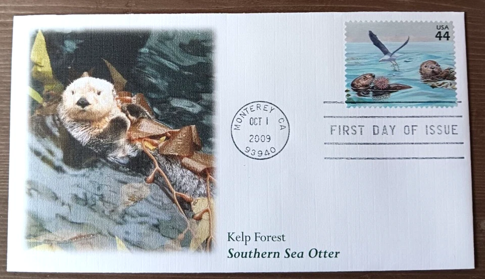 KELP FOREST SOUTH SEA OTTER 2009 FLEETWOOD CACHET FDC UNADDR - Imagem 1 de 1
