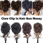 Natural Clip On In Messy Bun Hair Piece Extension Hair Updo Claw 1X Wedding V2t4