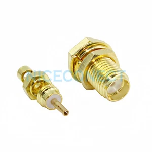 10x Conector de soldadura RF recto mamparo hembra SMA para cable RG178 de 1,37 mm - Imagen 1 de 5