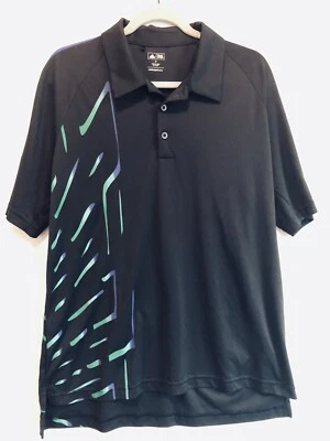 Adidas Polo Shirt Men's M Black Performance Golf Climacool Short Sleeve - Image 1 of 4