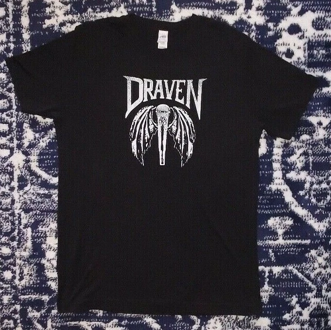 Nuevo con etiquetas Camiseta Oficial Draven Footwear Micrófono Alado Mediana Negra Camiseta Foto 1 de 1