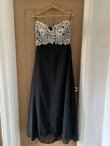 Black Lace Strapless Prom/Evening Dress Grace Karin Size 14