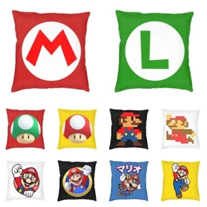 Super Mario Bro Cushion Cover cartoon Sofa Bed Car Throw Pillow case gift UK## - Picture 1 of 23