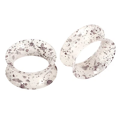 2 tapones de silicona para túnel de oído medidores de piel de oído ultrafinos expansor acampanado doble Foto 1 de 4