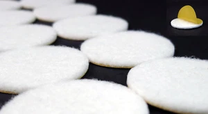 Möbelgleiter rund Ø 15mm - 62mm, 2mm dick - stark selbstklebend - Filz weiss - Picture 1 of 5