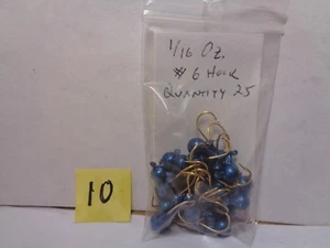 Plantillas de cabeza redonda a granel, 1/16 oz. #6 Gancho, azul, 25 unidades (otro nuevo) - Imagen 1 de 5