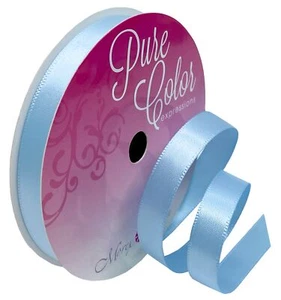 Morex Ribbon Double-Faced Satin 3/8"X15yd-Blue Topaz - Picture 1 of 1