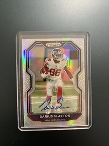 2020 PRIZM FOOTBALL - DARIUS SLAYTON - SILVER AUTO Signature New York GIANTS - Picture 1 of 2