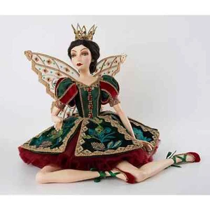 "Muñeca bailarina de hadas Katherines colección Christmas Ruby Reign sentada 13"" - Imagen 1 de 1