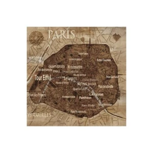 Stampa su Tela su Carta Poster o Quadro Wilson Luke Map of Paris - Imagen 1 de 2