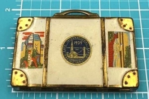 Worlds Fair 1939 Souvenir Golden Gate San Francisco Luggage Compact - Picture 1 of 9