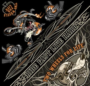 RIDE FAST 2 WHEEL LIFE BIKER BANDANA - Picture 1 of 1