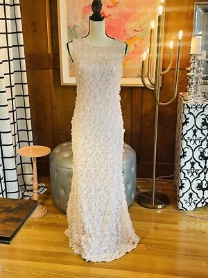 Karl Lagerfeld Blush Pink Lace Dress With 3D Flowers All Over Size 4 - Image 1 of 4