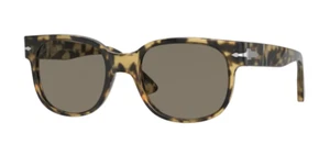 Persol 0PO 3257S 1056B1 Brown Beige Tortoise/Dark Gray Square Men's Sunglasses - Picture 1 of 7
