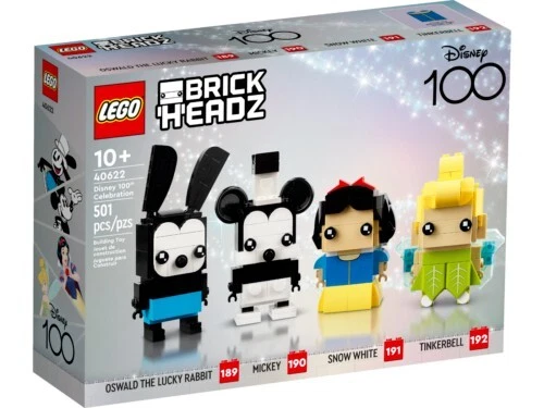 40622 DISNEY 100TH CELEBRATION lego NEW legos set Brick Headz Oswald Mickey - Image 1 of 1