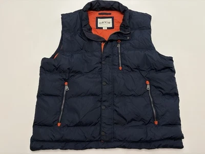 Orvis Men’s  Essex Duck Down Navy Quilted Puffer Vest Jacket XL Adjustable waist - Image 1 of 4
