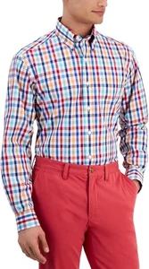 Camisa de vestir 100 % algodón ajuste regular para hombre Club Room $60, multicolor, 16 32/33 - Imagen 1 de 1