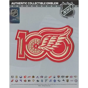 Detroit Red Wings 100th Anniversary NHL Season Jersey Patch 2025-26 Alternate - Picture 1 of 2
