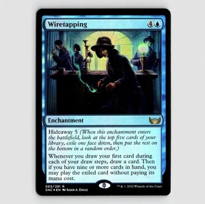 Wiretapping (Foil) - SNC #65 Rare - NM / Mint New Capenna Single - Picture 1 of 2