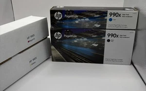 HP 990X PEŁNY ZESTAW PAGEWIDE Wysokowydajne wkłady atramentowe 2023/2024 Czytaj nowe - Zdjęcie 1 z 6