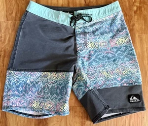 QUIKSILVER Highline Old School Retro Men's Size 28 Surfsilk Surf Board Shorts - Picture 1 of 8