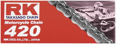 RK 420 M Standard Chain - 130 Links - Natural Motorcycle ATV/UTV Street Bike - Image 1 of 3