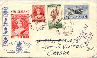GOLDPATH: New Zealand cover 1955 to Canada CV876_P32 - Image 1 of 2