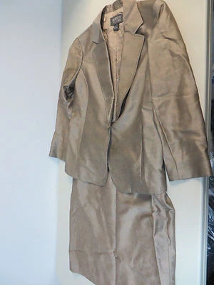 LAFAYETTE 148 New York 10 Mohair Mezcla Falda Traje Beige Nuevo Sin Etiquetas Foto 1 de 4