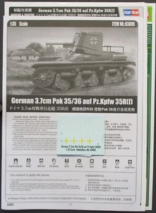 Hobby Boss Escala 1/35 Alemán Pak 35/36 35R(f) - Calcomanías del Kit No. 83895 - Imagen 1 de 1
