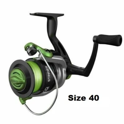 Zebco Fishing Stinger Size 40 Spinning Reel 4.3:1 Pre-Spooled With 12 LB Line - Image 1 of 4