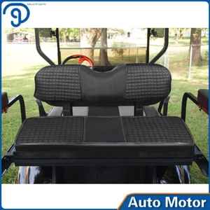 Black Rear Seat Cover Kit Set For Club Car/EZGo/Yamah Golf Carts -Universal Size - Picture 1 of 9