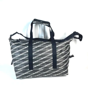 BALENCIAGA 532810 Logo Shoulder Bag Travel Bag Duffle Bag gray/Black - Picture 1 of 13