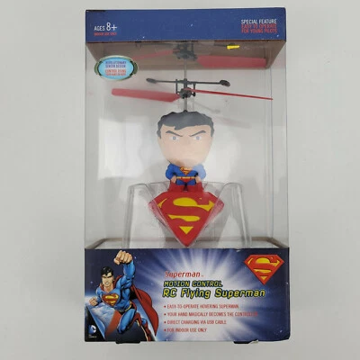 New DC Comics RC Motion Control Flying Superman Figure Hover Helicopter Toy - Image 1 of 4