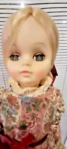 ¿Muñeca embrujada vintage? Vestido Original Cara Pintada Bisque Porcelana 14 pulgadas Alto - Imagen 1 de 15