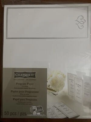 Papel Programa Celebrate It Triple 50 piezas NUEVO Foto 1 de 4