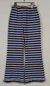 Luigi Kids Girls Size 6 Elastic Waist Blue, Brown Striped Ruffled Pants - Picture 1 of 2